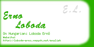 erno loboda business card